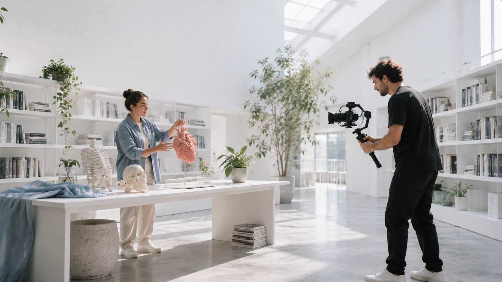 AI Video Ads for Small Businesses: A Realistic Starting Point için aydınlık, ultra gerçekçi ve sinematik görsel