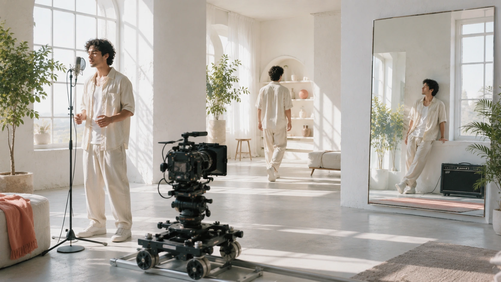 AI Video Agency for Cinematic Commercials, Music Videos and Films için aydınlık, ultra gerçekçi ve sinematik görsel