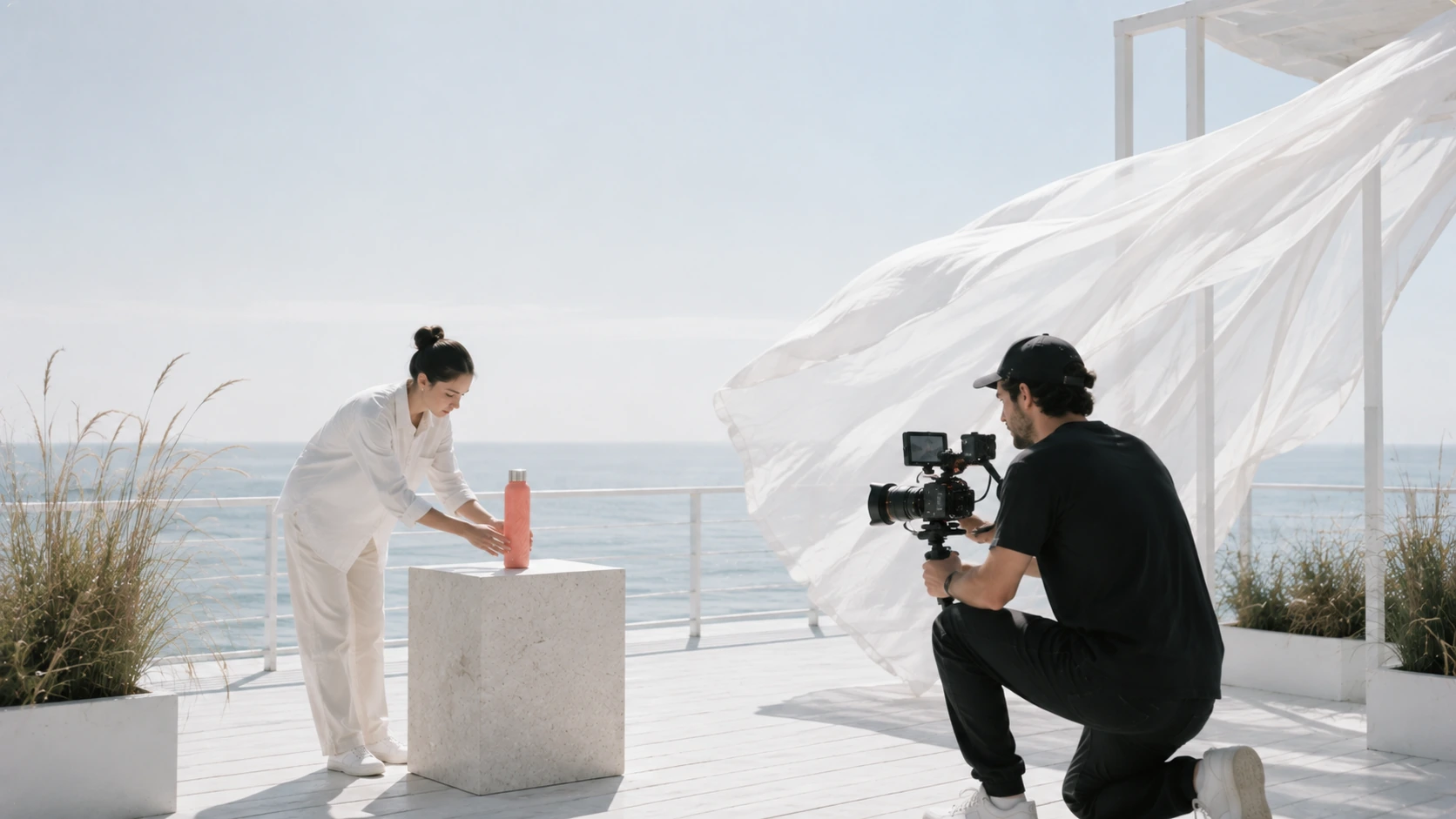 An AI Video Marketing Strategy for Realistic Budgets için aydınlık, ultra gerçekçi ve sinematik görsel