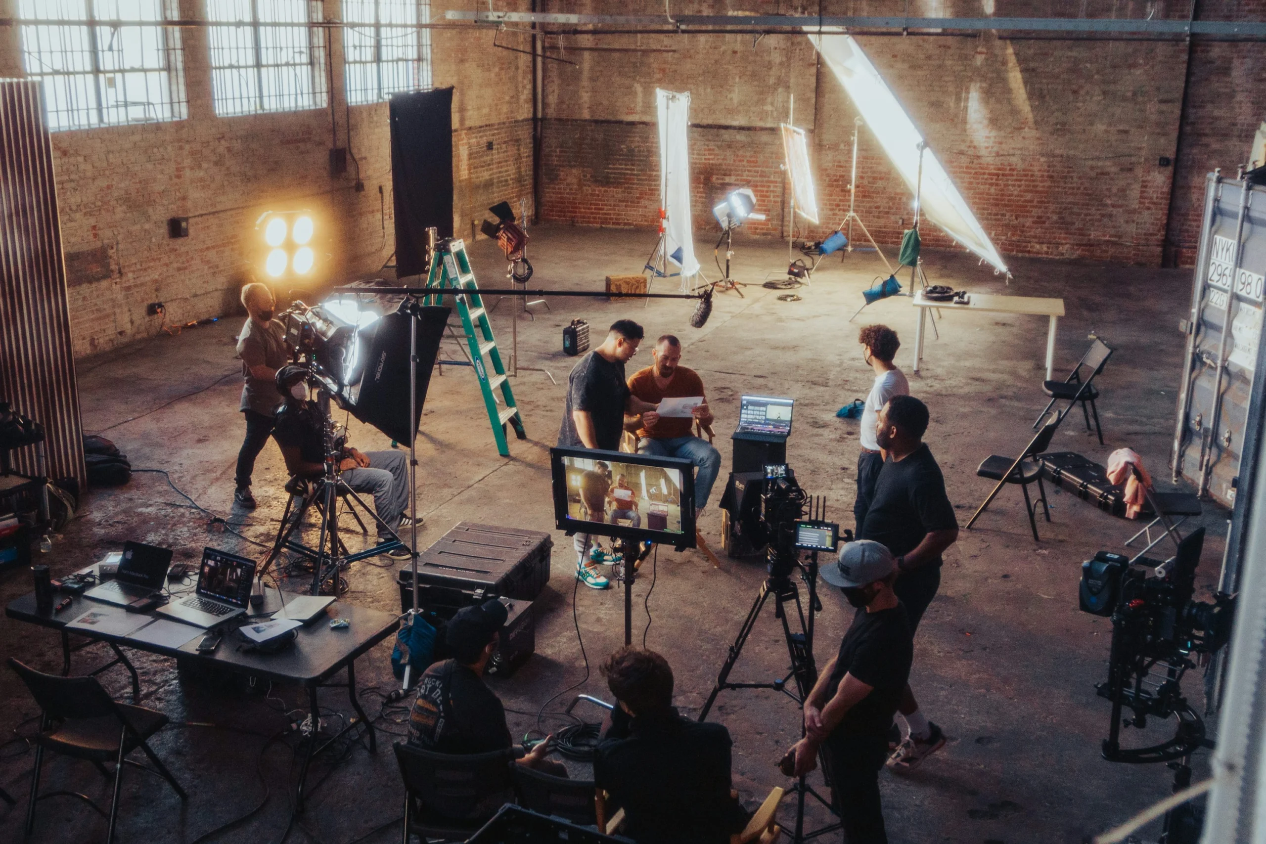 prepare ai music video filming set