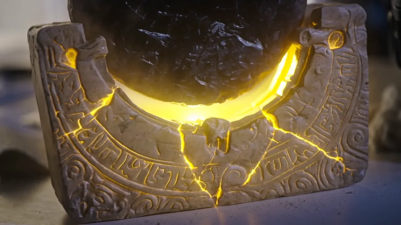 Zarafel AI visual effects: Glowing stone